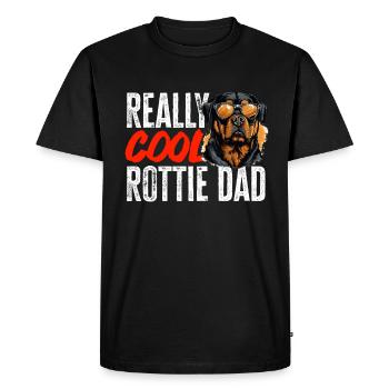 Rottweiler Rottie Dog Breed Pet Cool Rottie Dad - T-shirt Premium bio Homme - noir - Devant - Nico (187cm)