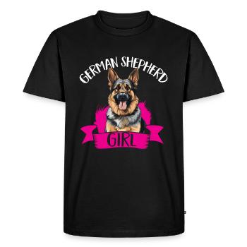 German Shepherd Dog Breed German Shepherd Girl - Men's Premium Organic T-Shirt - black - Front - Nico (187cm)