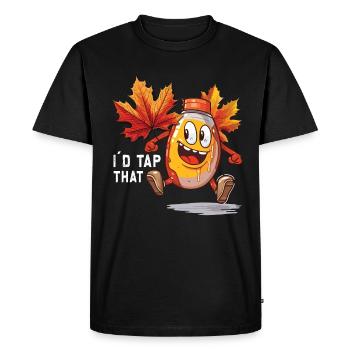 I'd tap on it - maple tree tap - - Men's Premium Organic T-Shirt - black - Front - Nico (187cm)