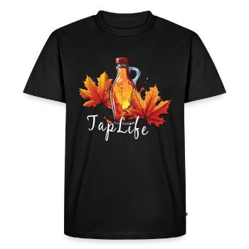 TAPFLIFE - Maple Tree -Tapping on Sugar and - Men's Premium Organic T-Shirt - black - Front - Nico (187cm)