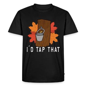 I'd tap on it - maple tree tap - - Men's Premium Organic T-Shirt - black - Front - Nico (187cm)