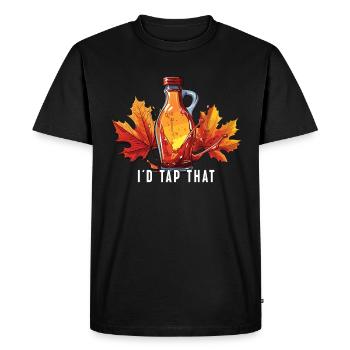 I'd tap on it - maple tree tap - - Men's Premium Organic T-Shirt - black - Front - Nico (187cm)