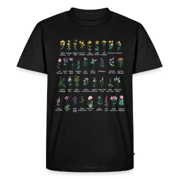 Drapeau du Texas avec printemps floral Texas - T-shirt Premium bio Homme - noir - Devant - Nico (187cm)