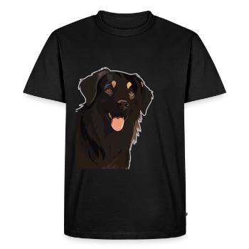 Hovawart owner Farmer Dog Purebred Retro - Men's Premium Organic T-Shirt - black - Front - Nico (187cm)