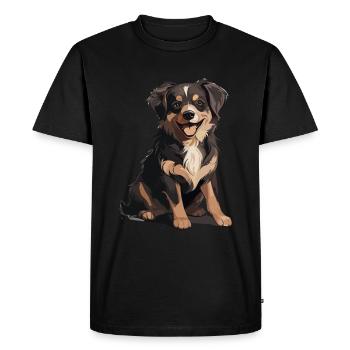 Hovawart owner farmer dog Purebred - Men's Premium Organic T-Shirt - black - Front - Nico (187cm)