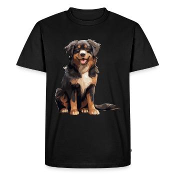 Hovawart owner farmer dog Purebred - Men's Premium Organic T-Shirt - black - Front - Nico (187cm)