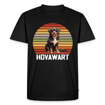 Hovawart owner Farmer Dog Purebred Retro - Men's Premium Organic T-Shirt - black - Front - Nico (187cm)