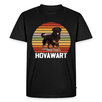 Hovawart owner farmer dog Purebred - Men's Premium Organic T-Shirt - black - Front - Nico (187cm)