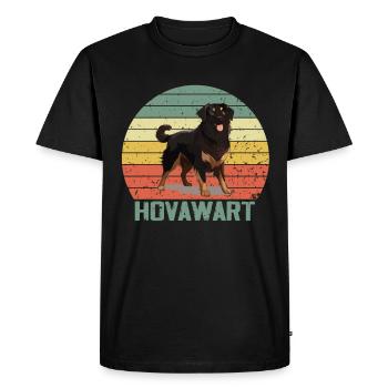 Hovawart owner Farmer Dog Purebred Retro - Men's Premium Organic T-Shirt - black - Front - Nico (187cm)