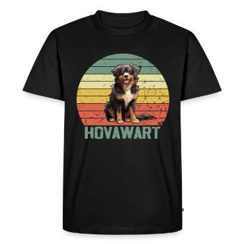 Hovawart owner farmer dog Purebred - Men's Premium Organic T-Shirt - black - Front - Nico (187cm)