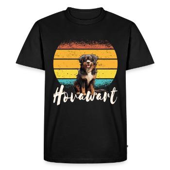 Hovawart owner Farmer Dog Purebred Retro - Men's Premium Organic T-Shirt - black - Front - Nico (187cm)