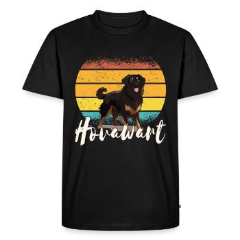 Hovawart owner farmer dog Purebred - Men's Premium Organic T-Shirt - black - Front - Nico (187cm)