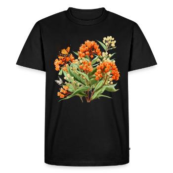 Drapeau du Texas avec printemps floral Texas - T-shirt Premium bio Homme - noir - Devant - Nico (187cm)