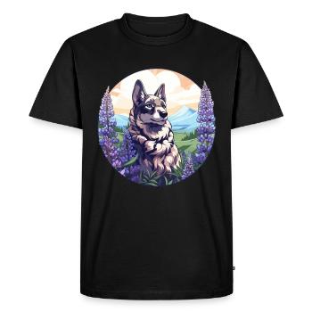 Texas Bluebonnet avec Floral Spring Texas - T-shirt Premium bio Homme - noir - Devant - Nico (187cm)