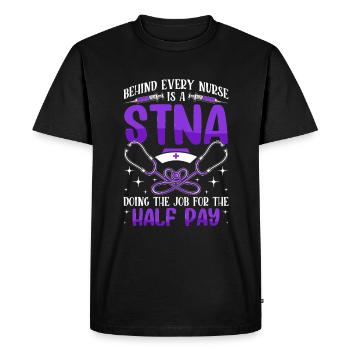 Désolé, je peux - STNA State Tested - T-shirt Premium bio Homme - noir - Devant - Nico (187cm)