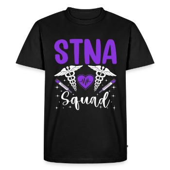 STNA Squad - State Tested Nursing Assistant STNA - Men's Premium Organic T-Shirt - black - Front - Nico (187cm)