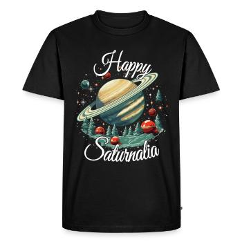 Gardez Saturne dans l’histoire de la - T-shirt Premium bio Homme - noir - Devant - Nico (187cm)