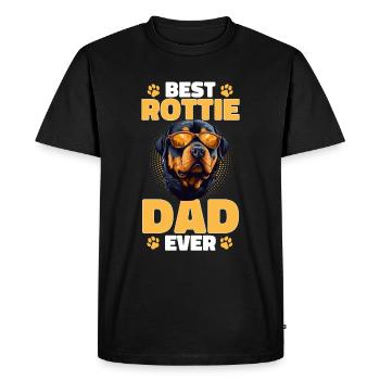 Rottweiler Rottie Race De Chien Animal de Compagnie Meilleur Rottie Daddy - T-shirt Premium bio Homme - noir - Devant - Nico (187cm)