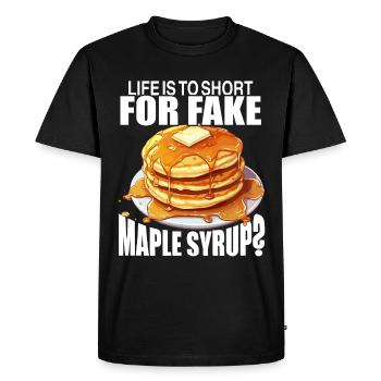 National Maple Syrup Day Day - Life - Men's Premium Organic T-Shirt - black - Front - Nico (187cm)