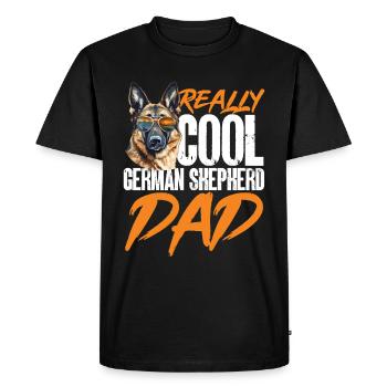 Dog Breed Really Cool German Shepherd Dad - Men's Premium Organic T-Shirt - black - Front - Nico (187cm)