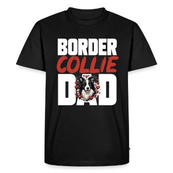 Border Collie Dog - Border Collie Dad - Men's Premium Organic T-Shirt - black - Front - Nico (187cm)