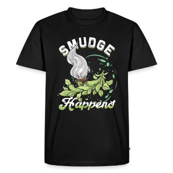 Smudge Sage Feather Spiritual Witchcraft - Men's Premium Organic T-Shirt - black - Front - Nico (187cm)