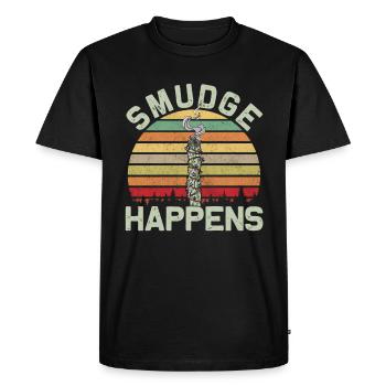Smudge Sage Feather Spiritual Witchcraft - Men's Premium Organic T-Shirt - black - Front - Nico (187cm)