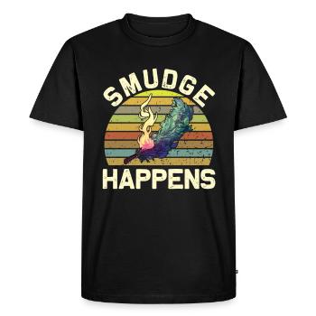 Smudge Sage Feather Spiritual Witchcraft - Men's Premium Organic T-Shirt - black - Front - Nico (187cm)