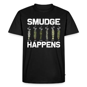 Smudge Sage Feather Spiritual Witchcraft - Men's Premium Organic T-Shirt - black - Front - Nico (187cm)