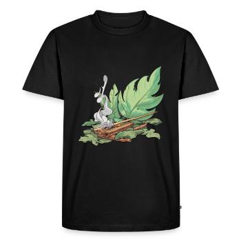 Smudge Sage Feather Spiritual Witchcraft - Men's Premium Organic T-Shirt - black - Front - Nico (187cm)