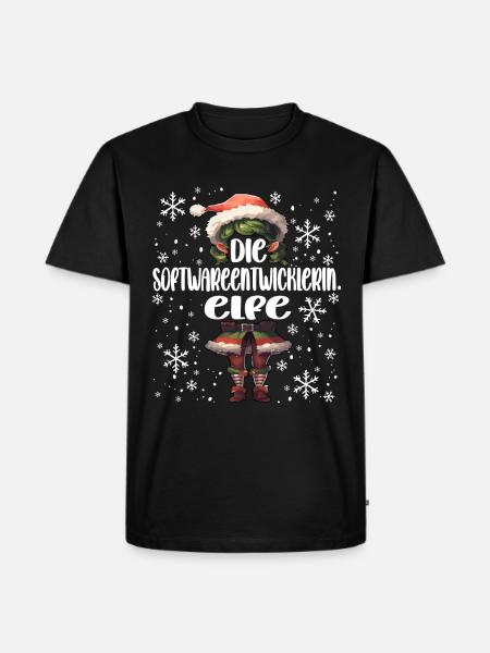 Weihnachtsoutfit Softwareentwicklerin - Männer Premium Bio T-Shirt - Schwarz