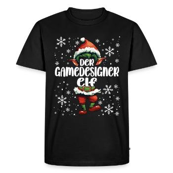 Weihnachtsoutfit Gamedesigner Wichtel - Männer Premium Bio T-Shirt - Schwarz - Vorne - Nico (187cm)