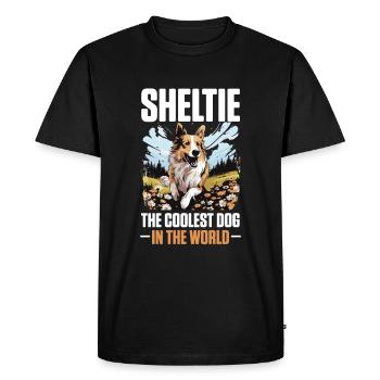 Shetland Sheepdog Dog Sheltie - Sheltie - Männer Premium Bio T-Shirt - Schwarz - Vorne - Nico (187cm)