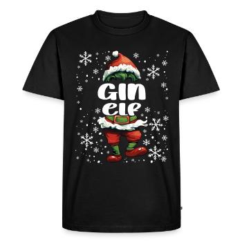 Tenue de Noël Gin Elf - T-shirt Premium bio Homme - noir - Devant - Nico (187cm)