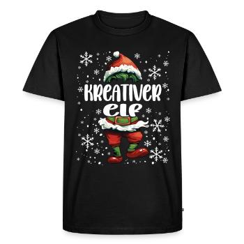 Tenue de Noël Creative Elf - T-shirt Premium bio Homme - noir - Devant - Nico (187cm)