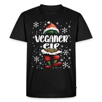 Tenue de Noël Vegan Elf - T-shirt Premium bio Homme - noir - Devant - Nico (187cm)