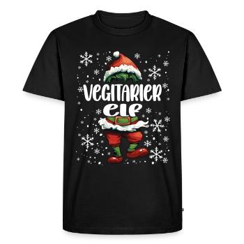 Tenue de Noël Lutin spécialiste de l’informatique - T-shirt Premium bio Homme - noir - Devant - Nico (187cm)