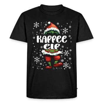 Tenue de Noël Elfe Café - T-shirt Premium bio Homme - noir - Devant - Nico (187cm)