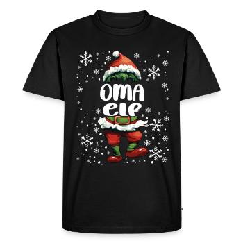Tenue de Noël Grand-mère Elfe - T-shirt Premium bio Homme - noir - Devant - Nico (187cm)