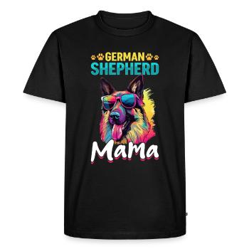 German Shepherd Dog Breed Pet German Shepherd Mama - Men's Premium Organic T-Shirt - black - Front - Nico (187cm)