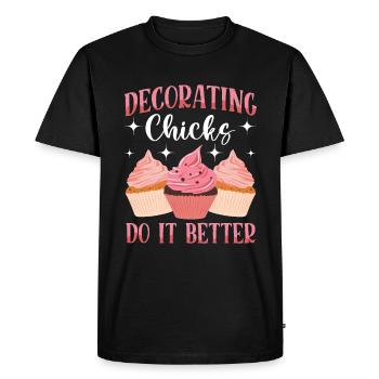Cupcake Artist Baking - Men's Premium Organic T-Shirt - black - Front - Nico (187cm)