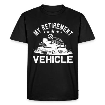 Drôle de jardinier pour les tondeuses de course - T-shirt Premium bio Homme - noir - Devant - Nico (187cm)