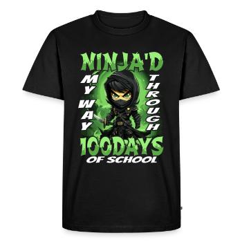 100th Day of School Ninja Costume 100 Days of School - Men's Premium Organic T-Shirt - black - Front - Nico (187cm)