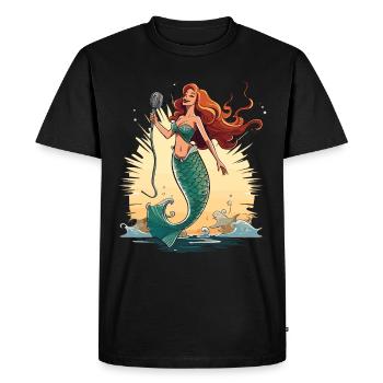 Sea Shanty Design For Loved Ones While Singing - Men's Premium Organic T-Shirt - black - Front - Nico (187cm)