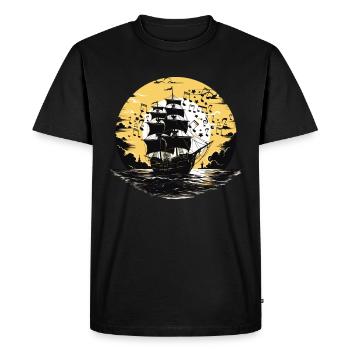 Sea Shanty Design For Loved Ones While Singing - Men's Premium Organic T-Shirt - black - Front - Nico (187cm)