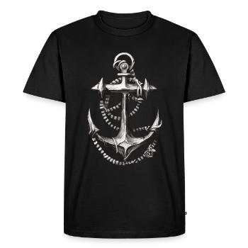 Sea Shanty Design For Loved Ones While Singing - Men's Premium Organic T-Shirt - black - Front - Nico (187cm)
