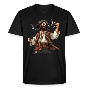Sea Shanty Design For Loved Ones While Singing - Men's Premium Organic T-Shirt - black - Front - Nico (187cm)