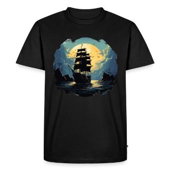 Sea Shanty Design For Loved Ones While Singing - Men's Premium Organic T-Shirt - black - Front - Nico (187cm)