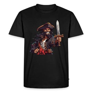 Sea Shanty Design For Loved Ones While Singing - Men's Premium Organic T-Shirt - black - Front - Nico (187cm)