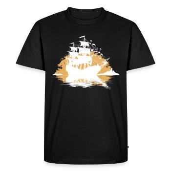 Sea Shanty Design For Loved Ones While Singing - Men's Premium Organic T-Shirt - black - Front - Nico (187cm)